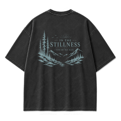 In the Stillness Mountain Washed Print Tee