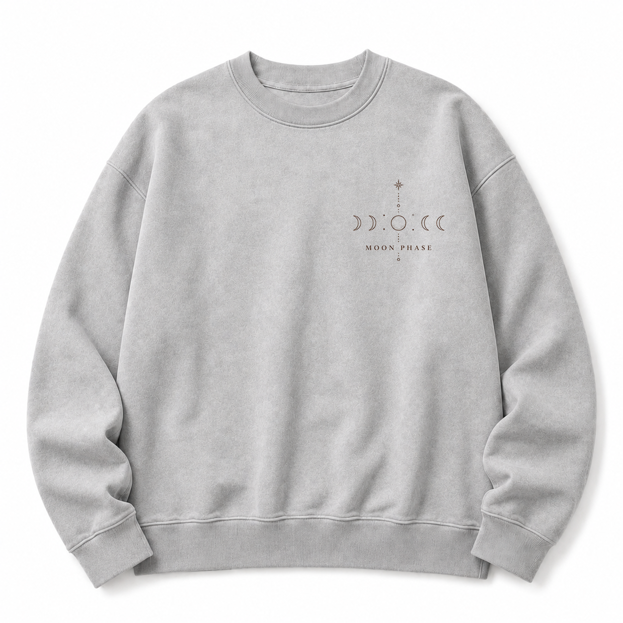 Moon Phase Celestial Washed Graphic Sweatshirt