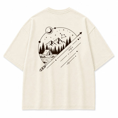 Celestial Mountain Camp Graphic T-Shirt