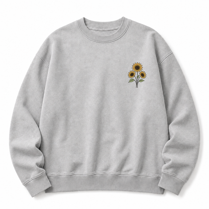 Bloom Where You Are Planted Washed Graphic Sweatshirt