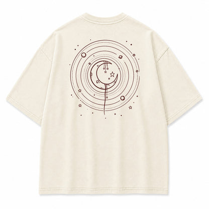 Celestial Moon Orbit Graphic T-Shirt
