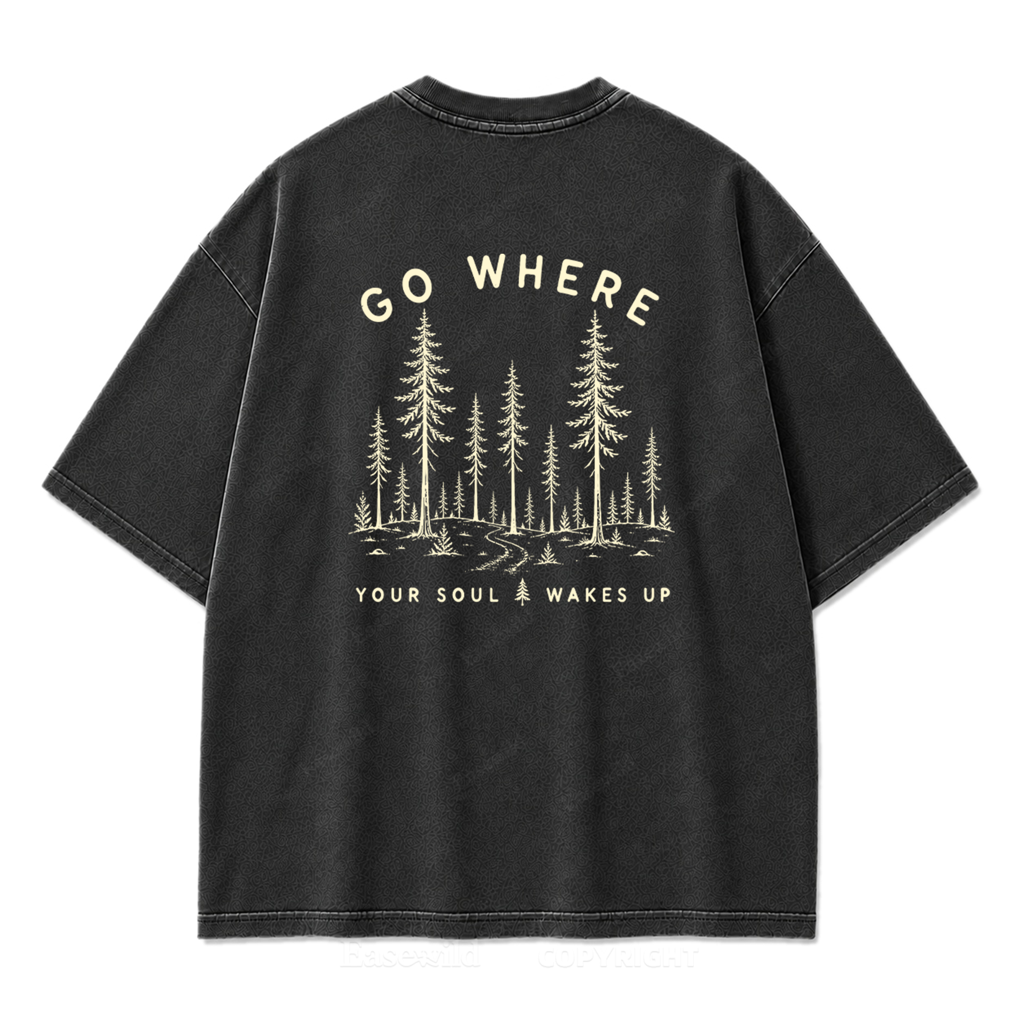 Go Where Your Soul Wakes Up Washed Print Tee