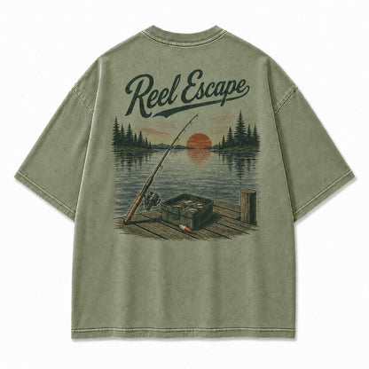 Reel Escape Lake Fishing Tee