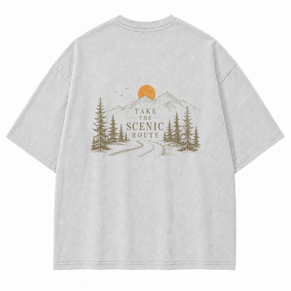 Take The Scenic Route Graphic T-Shirt