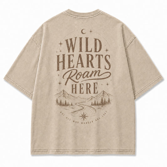 Where Wild Hearts Roam Mountain Graphic Tee