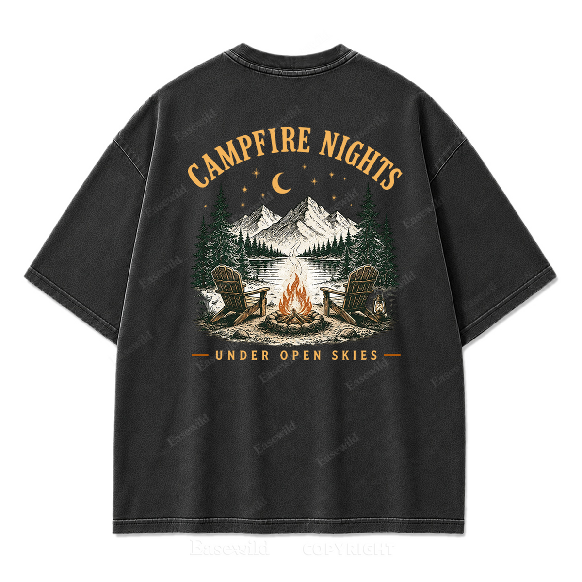 Under Open Skies Campfire Nights Washed Print Tee
