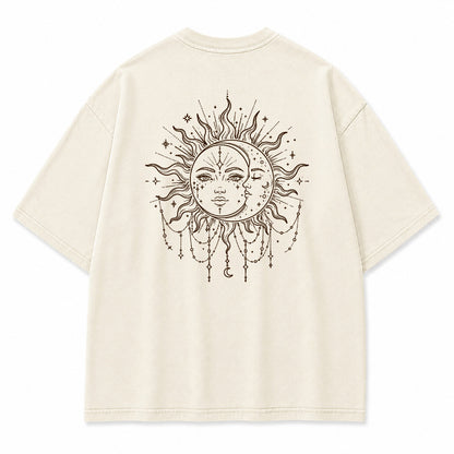 Sun Moon Celestial Spirit Graphic T-Shirt