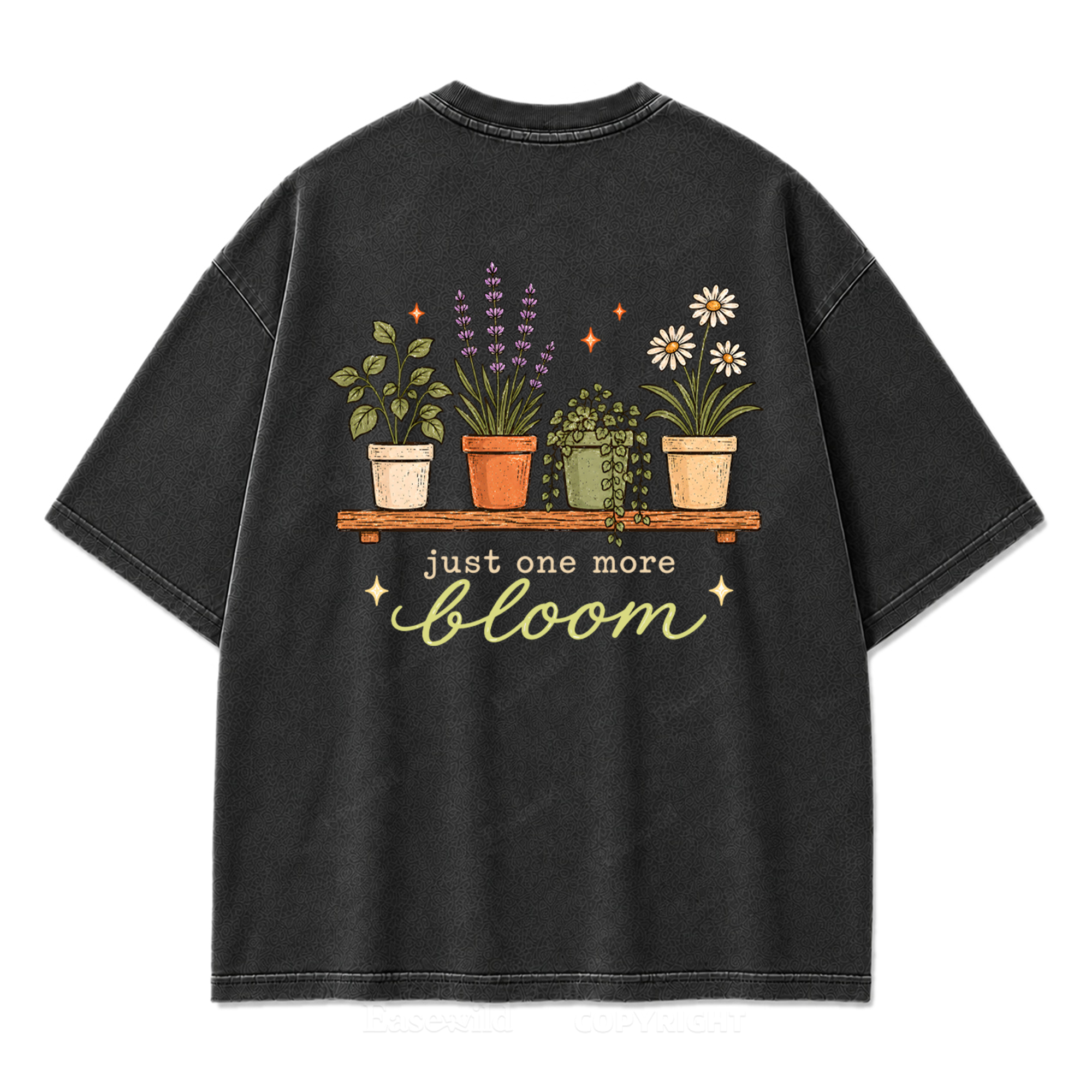 Just One More Bloom Washed Print Tee