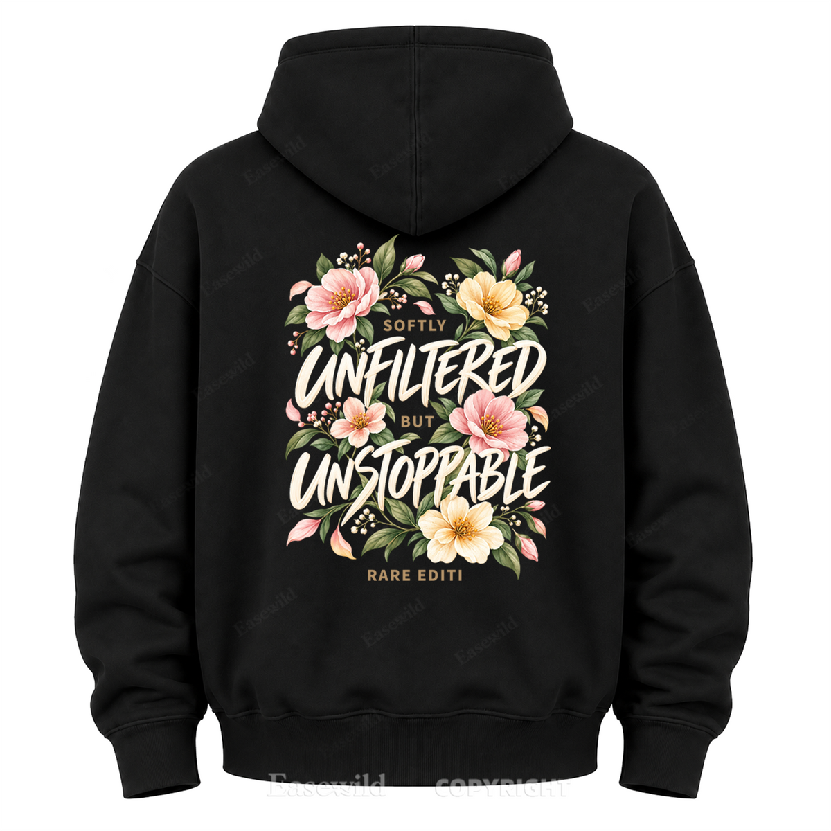 Softly Unfiltered Floral Graphic Hoodie