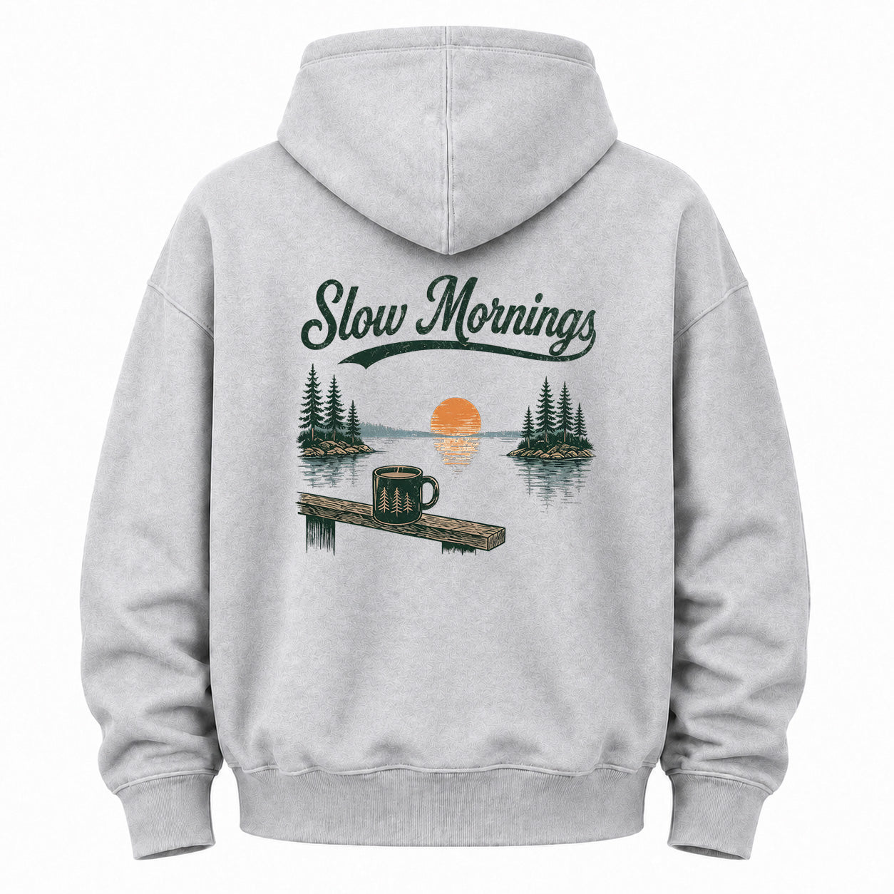 Slow Mornings Graphic Washed Hoodie