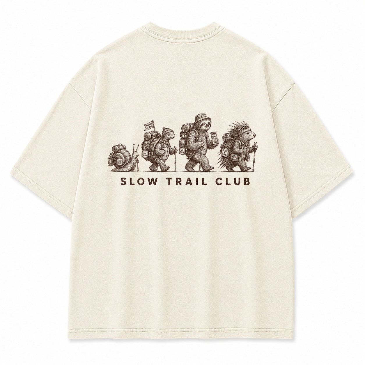 Slow Trail Club Woodland Hikers Graphic T-Shirt