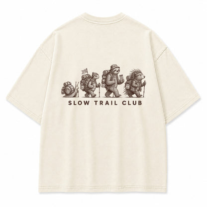 Slow Trail Club Woodland Hikers Graphic T-Shirt