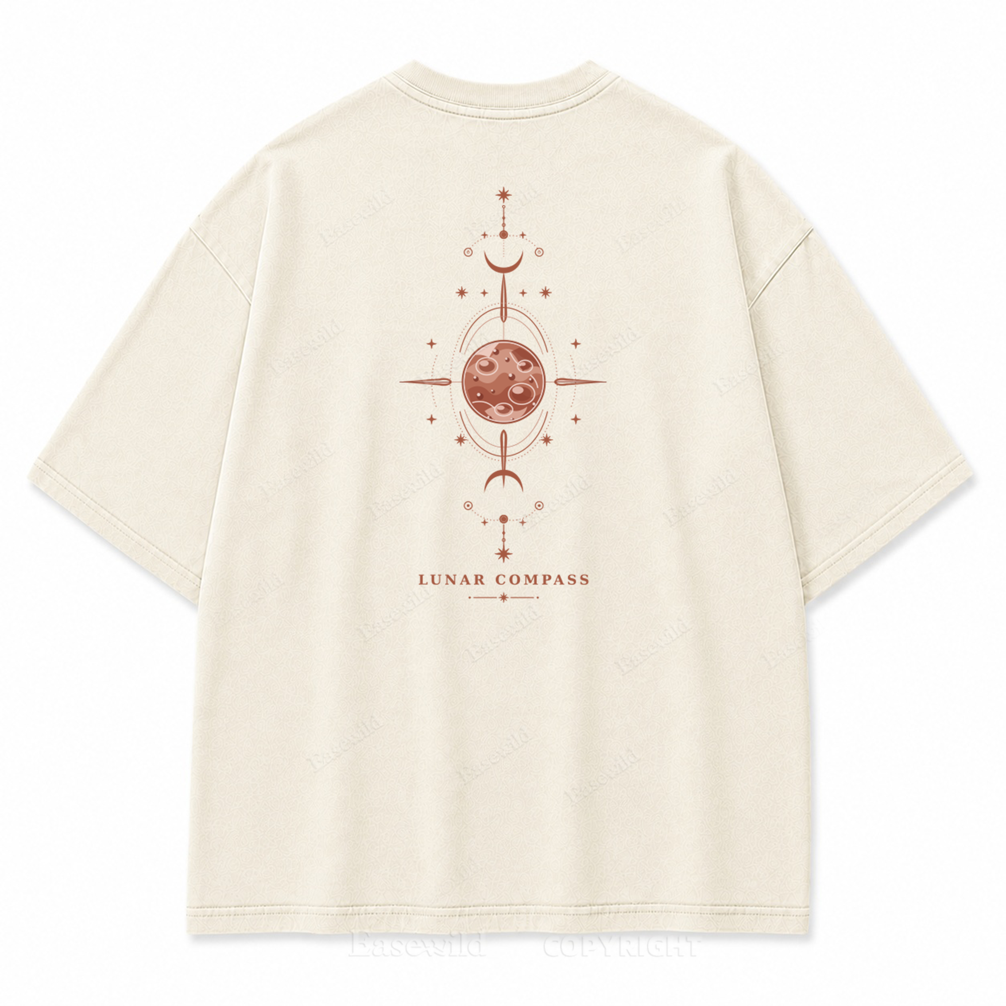 Lunar Compass Washed Back Print Tee