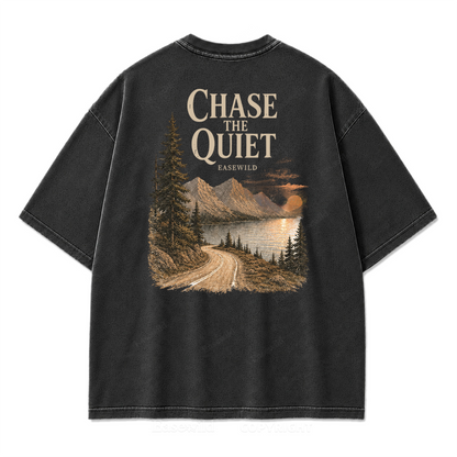 Chasing Quiet Lakeside Mountain Washed Print Tee