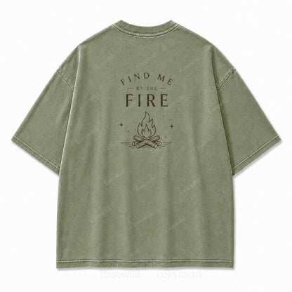 Find Me by the Fire Minimalist Campfire Tee
