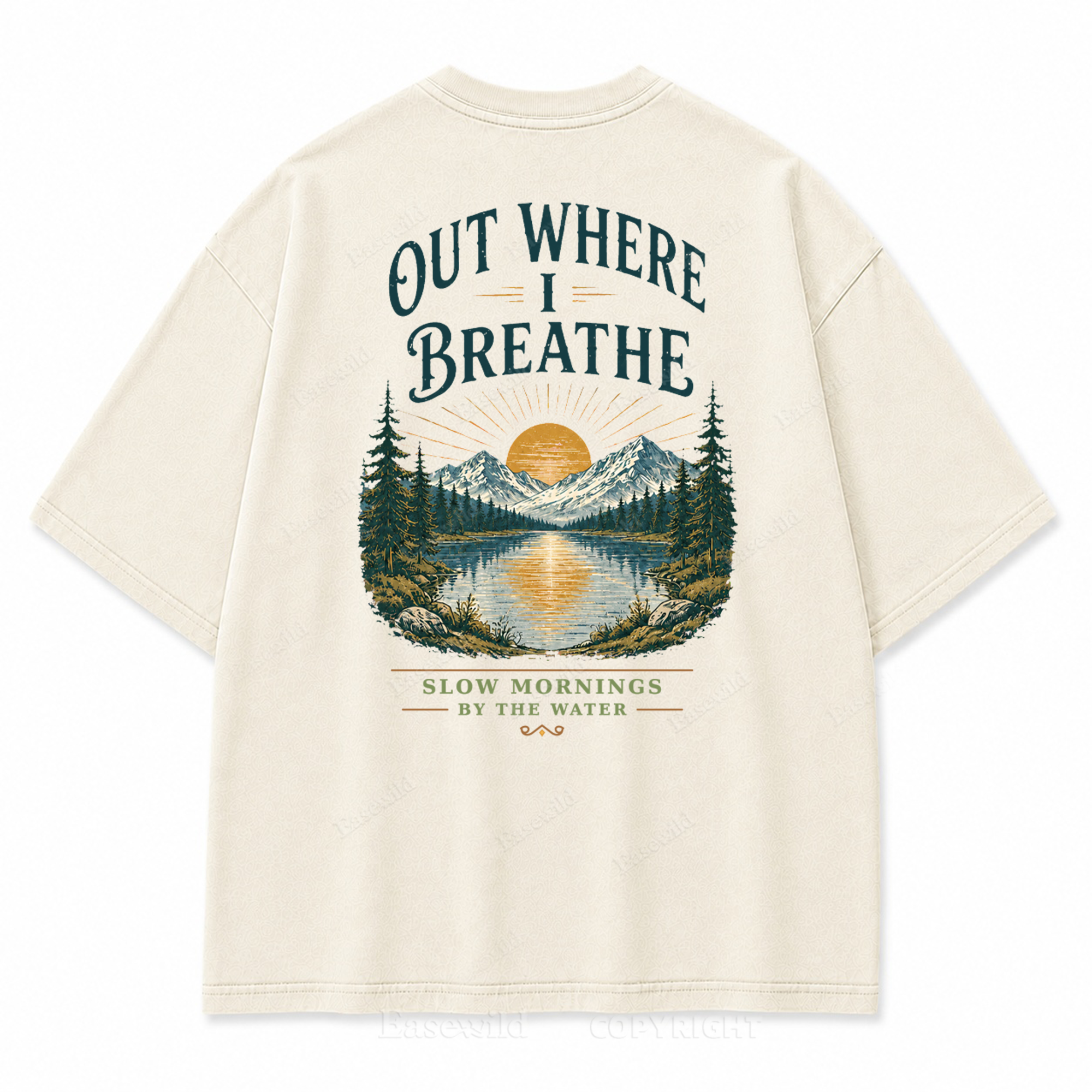Out Where I Breathe Washed Back Print Tee