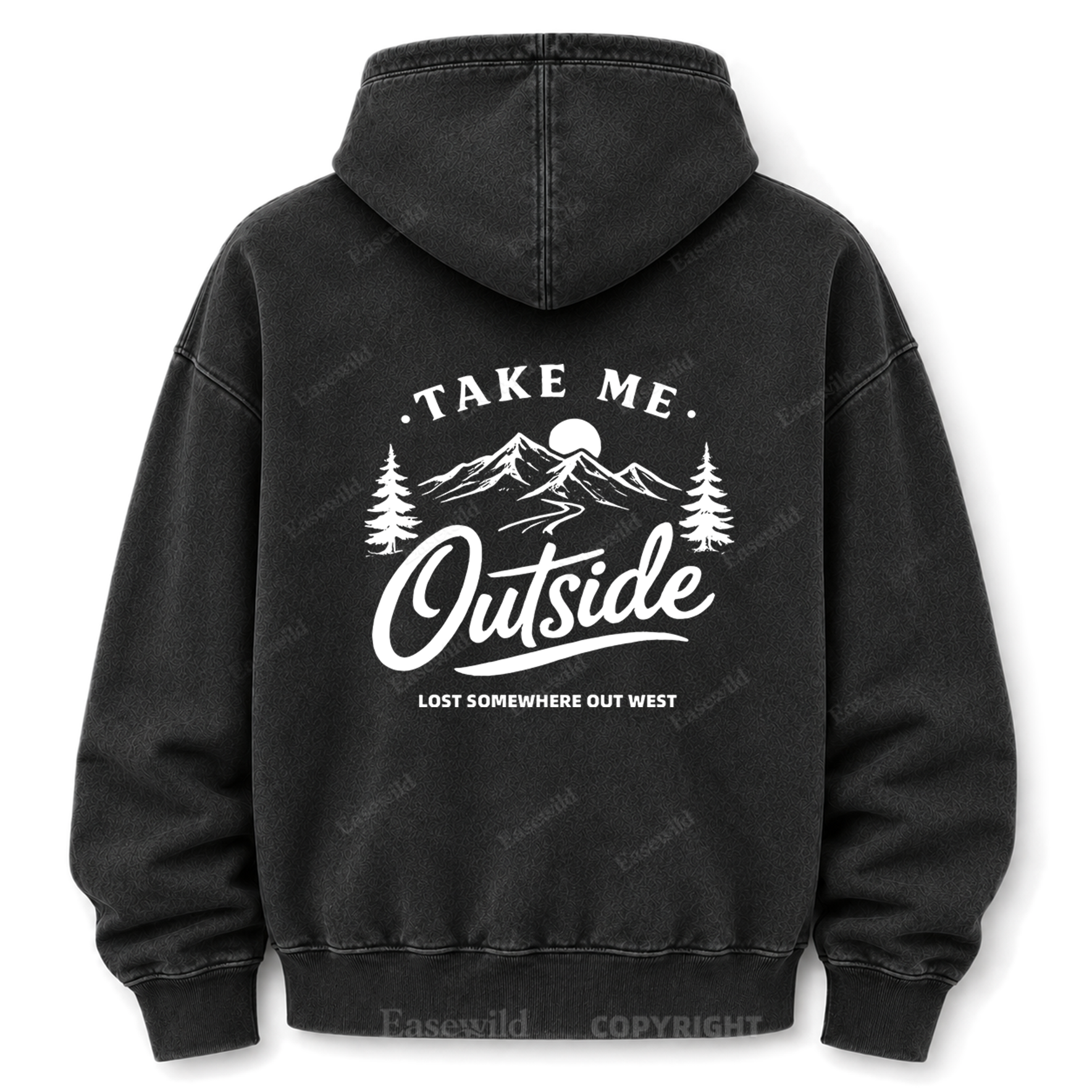 Take Me Outside Out West Washed Graphic Hoodie