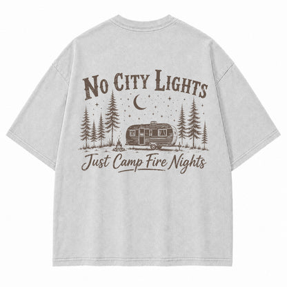 No City Lights Campfire Graphic T-Shirt