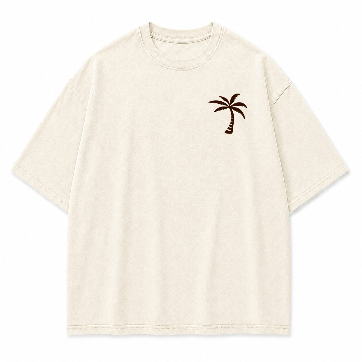 Minimal Palm Tree Pocket Graphic T-Shirt