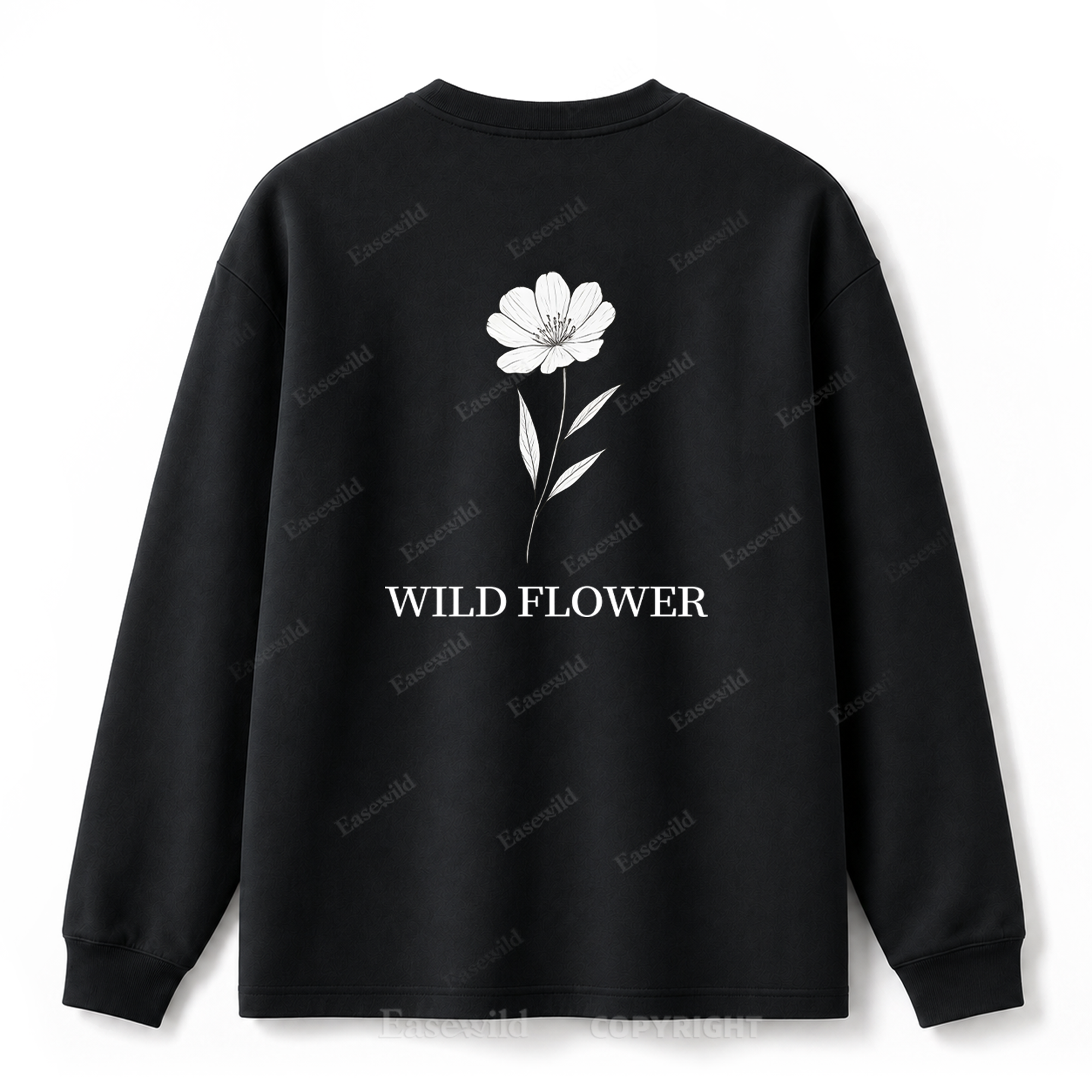 Wild Flower Minimal Graphic Long Sleeve Tee