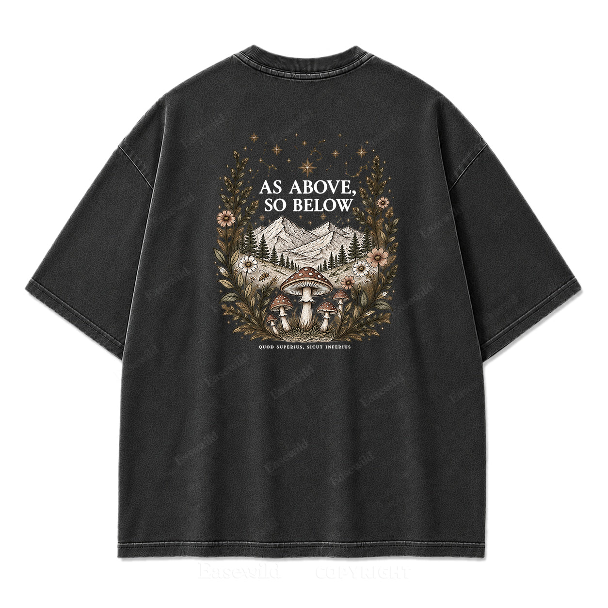 As Above So Below Nature Vintage Graphic Print Tee