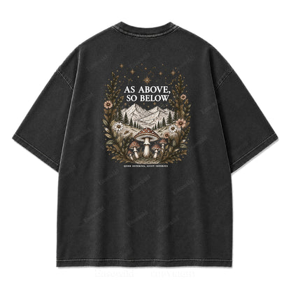As Above So Below Nature Vintage Graphic Print Tee