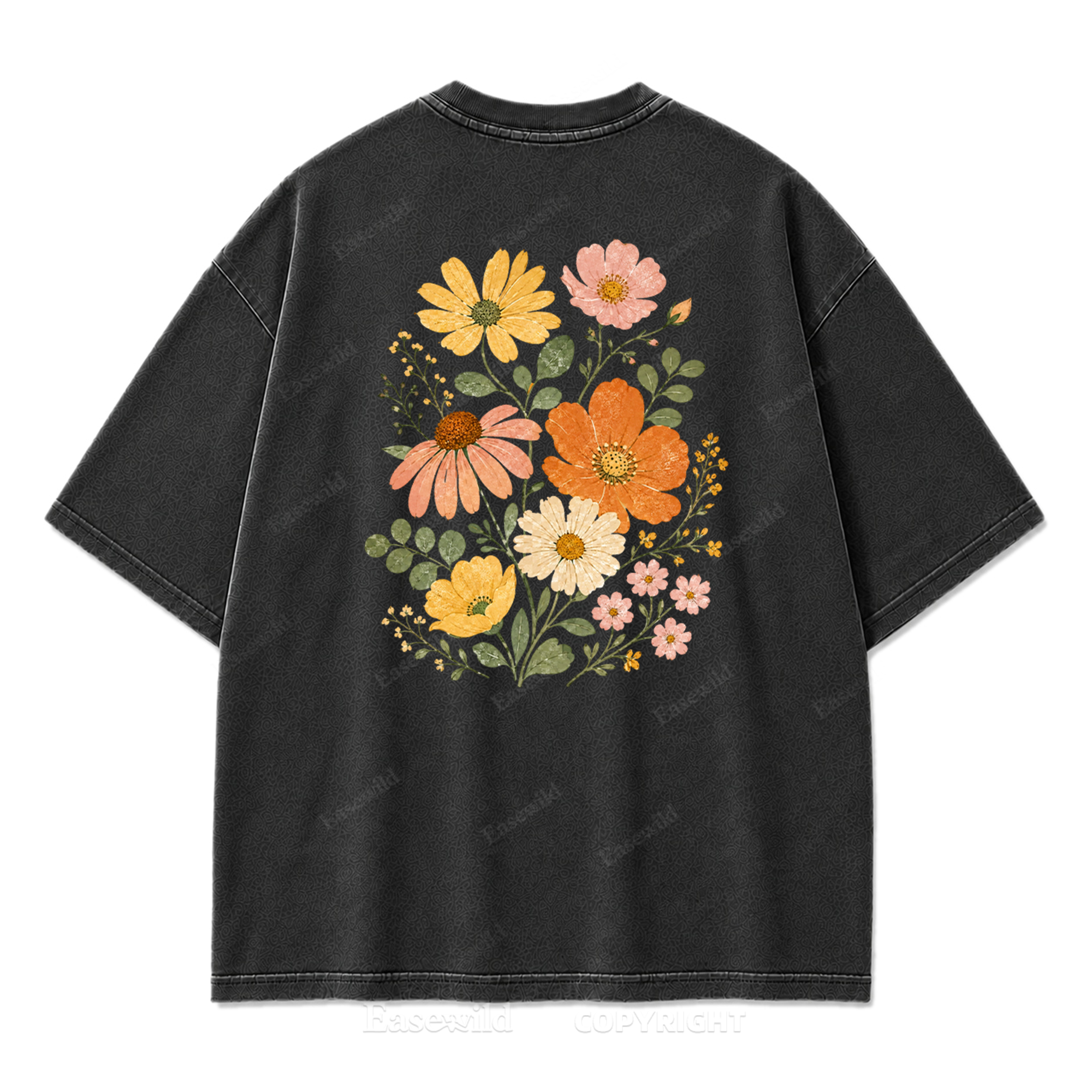 Pastel Wildflower Washed Print Tee