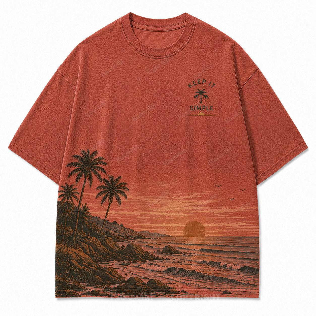 Keep It Simple Coastal Grafik-T-Shirt
