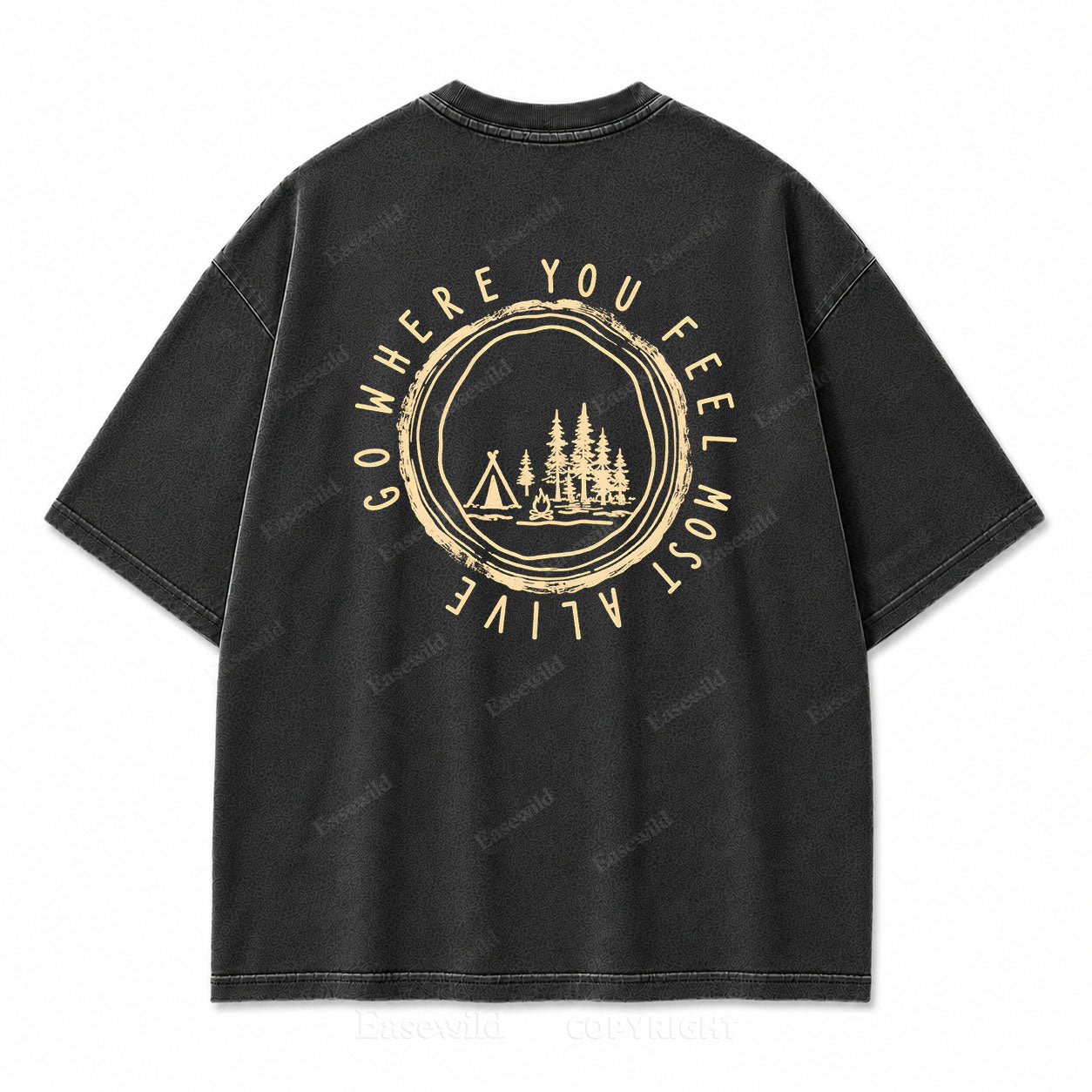 Go Where You Feel Most Alive Outdoor Washed Print Tee