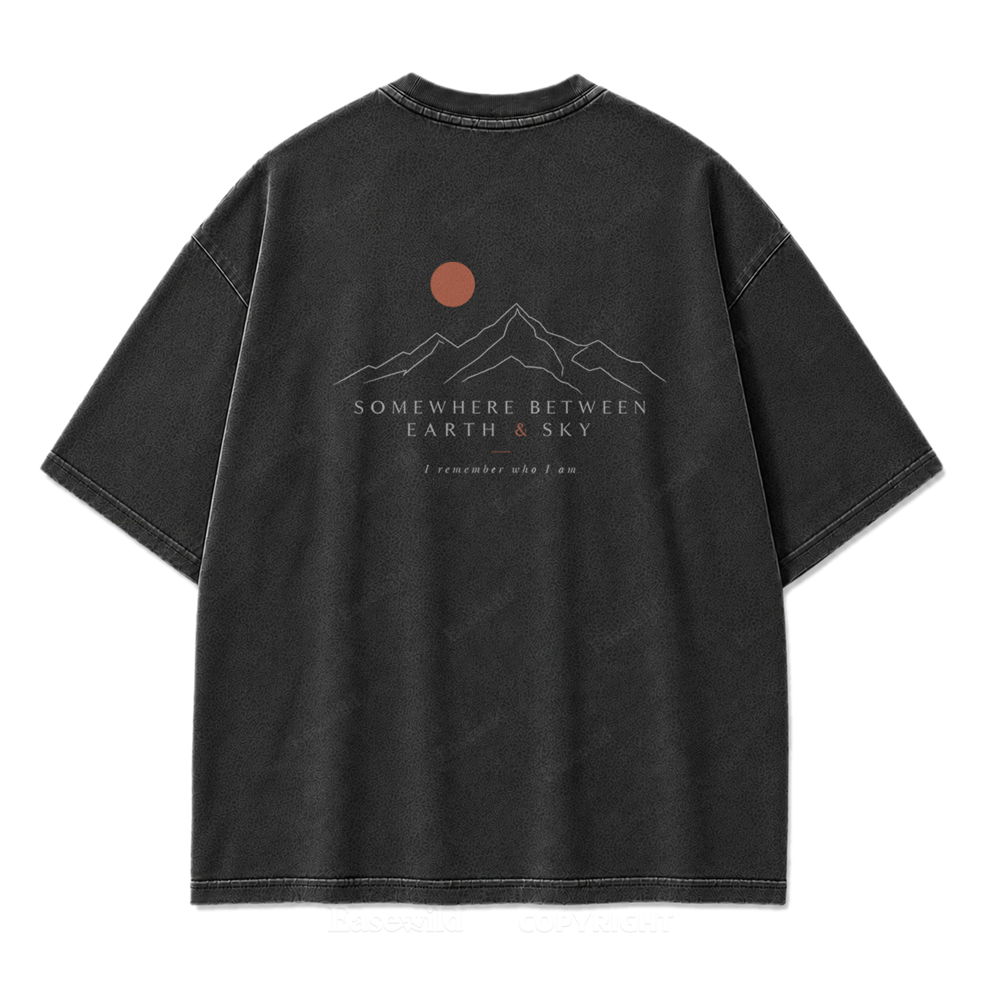Somewhere Between Earth & Sky Washed Print T-Shirt
