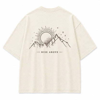 Rise Above Mountain Sun Graphic T-Shirt