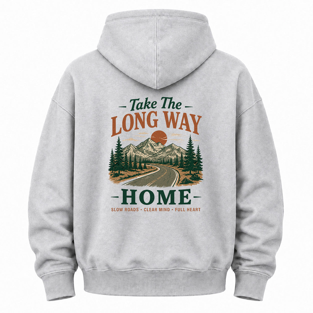Take The Long Way Home Graphic Washed Hoodie