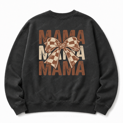 MAMA Bow Washed Graphic Sweatshirt
