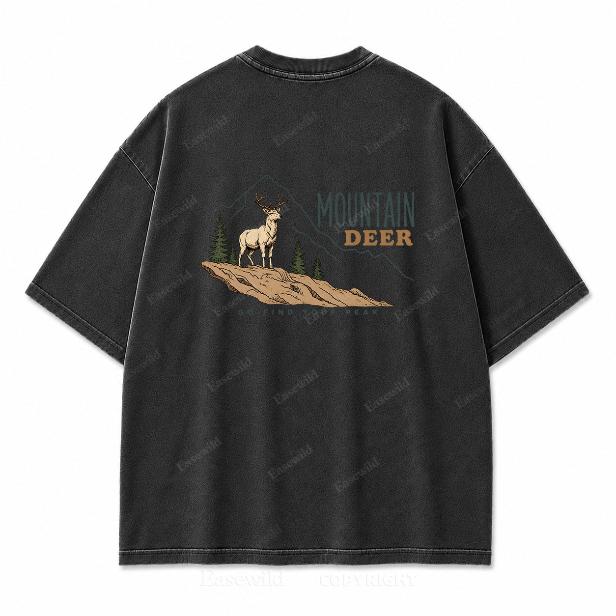 Go Find Your Peak Washed Print Tee