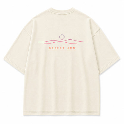 Desert Sun Minimal Horizon Graphic T-Shirt