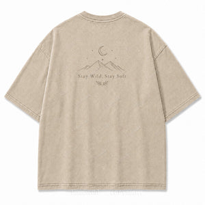 Stay Wild, Stay Soft Minimalist Mountain Tee