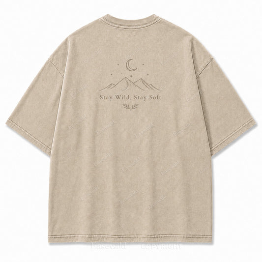 Stay Wild, Stay Soft Minimalist Mountain Tee