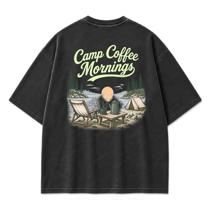 T-Shirt mit Lakeside Coffee Washed Print