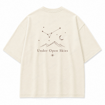 Under Open Skies Washed Back Print Tee