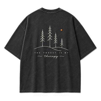 The Forest Is My Therapy Washed Print Tee