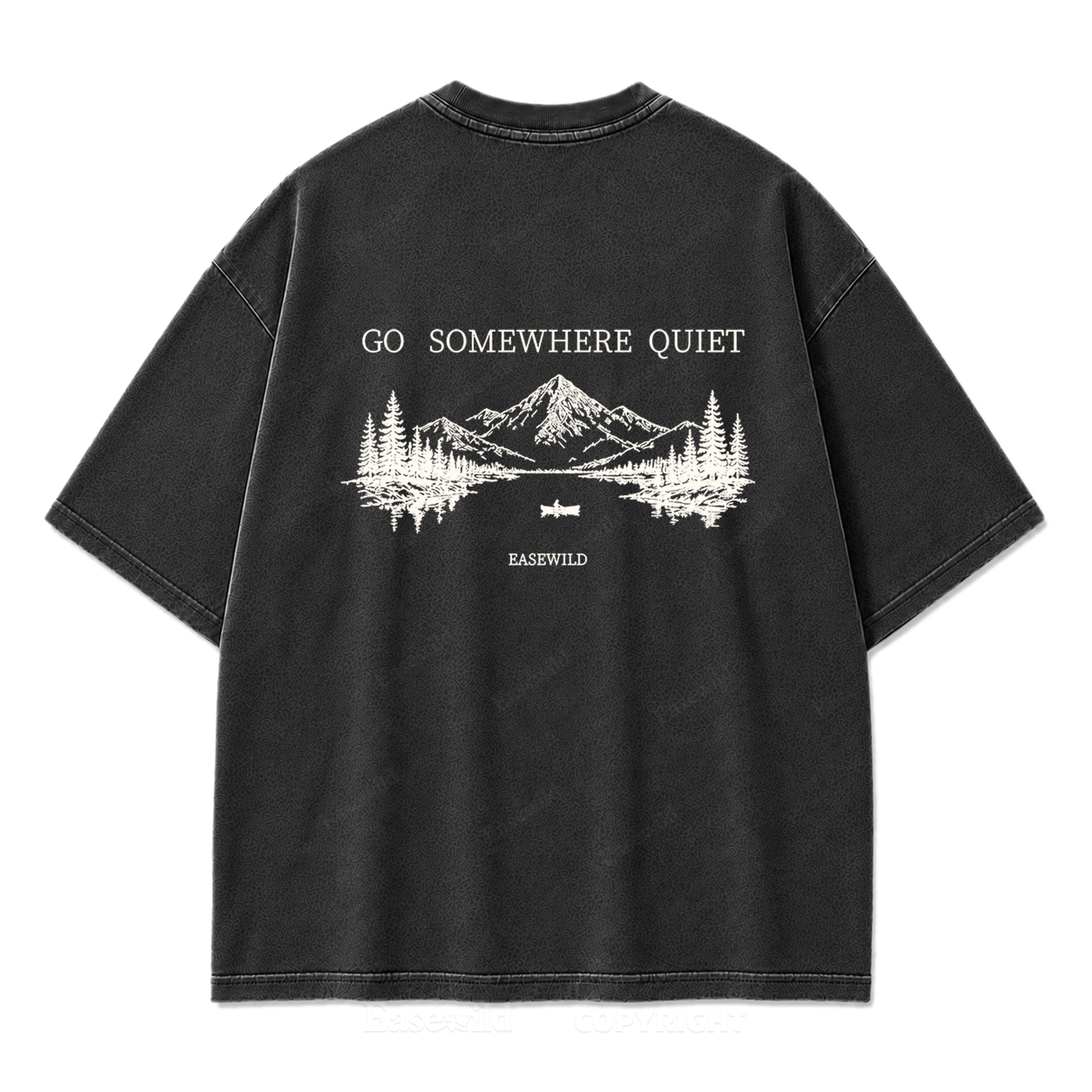 Go Somewhere Quiet Washed Print Tee