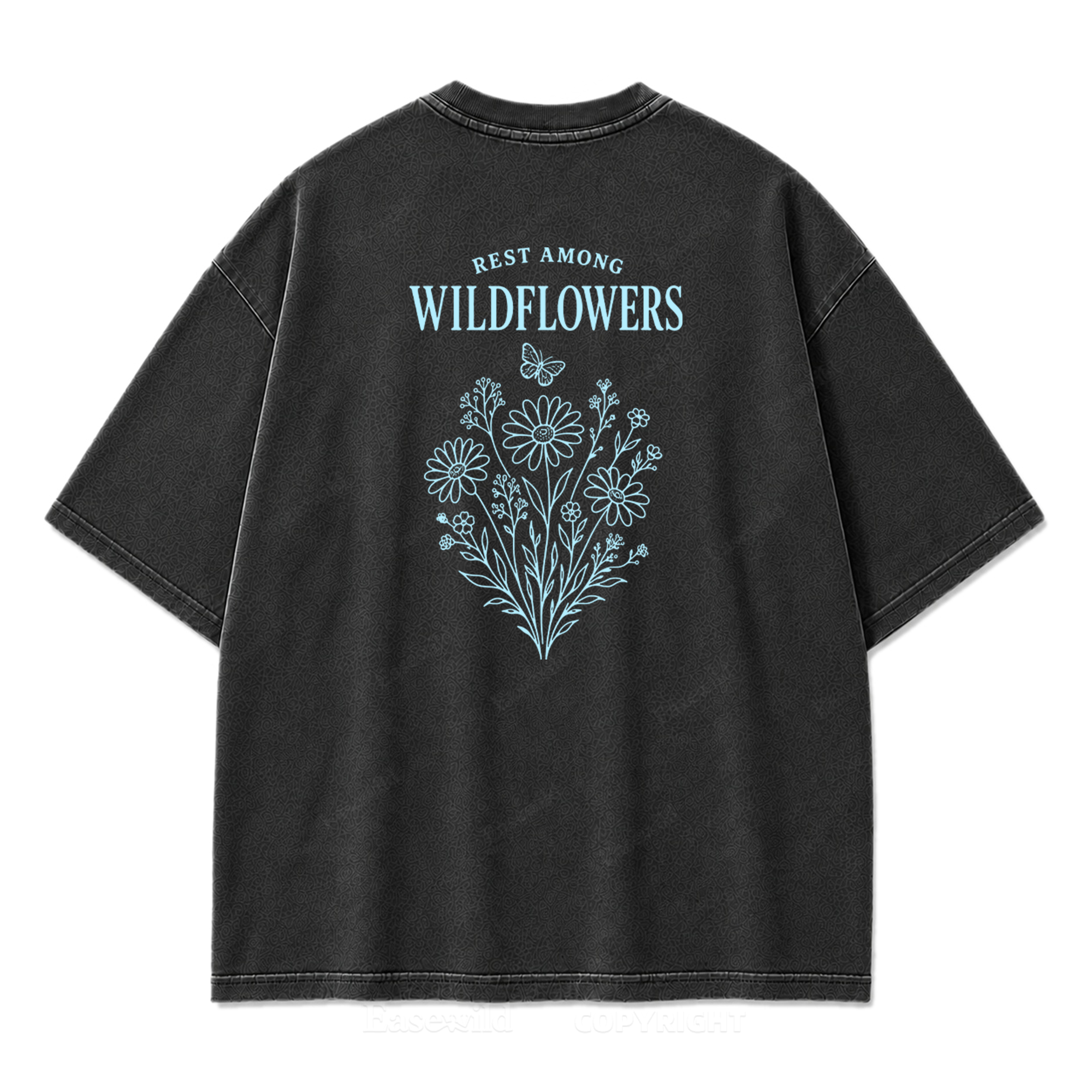 T-Shirt mit Wildblumen-Grafikdruck „Rest Among Wildflowers“