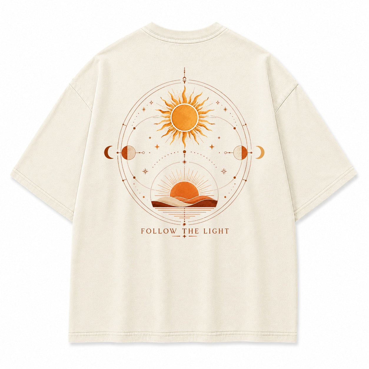 Follow The Light Solar Compass Graphic T-Shirt