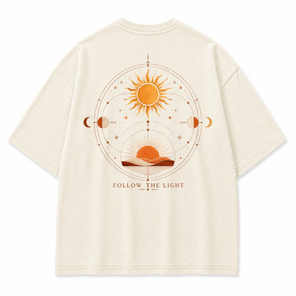 Follow The Light Solar Compass Graphic T-Shirt