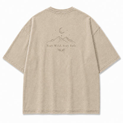 Stay Wild, Stay Soft Minimalist Mountain Tee