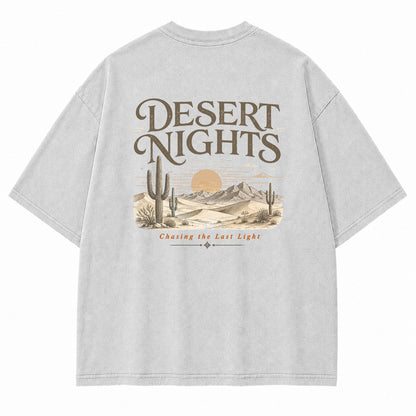 Cactus Dusk Desert Landscape Graphic T-Shirt