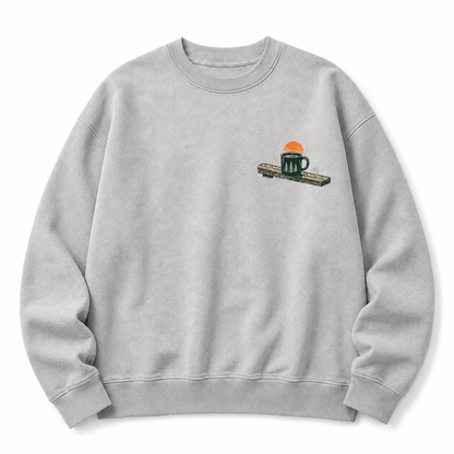 Slow Mornings Washed Graphic Sweatshirt
