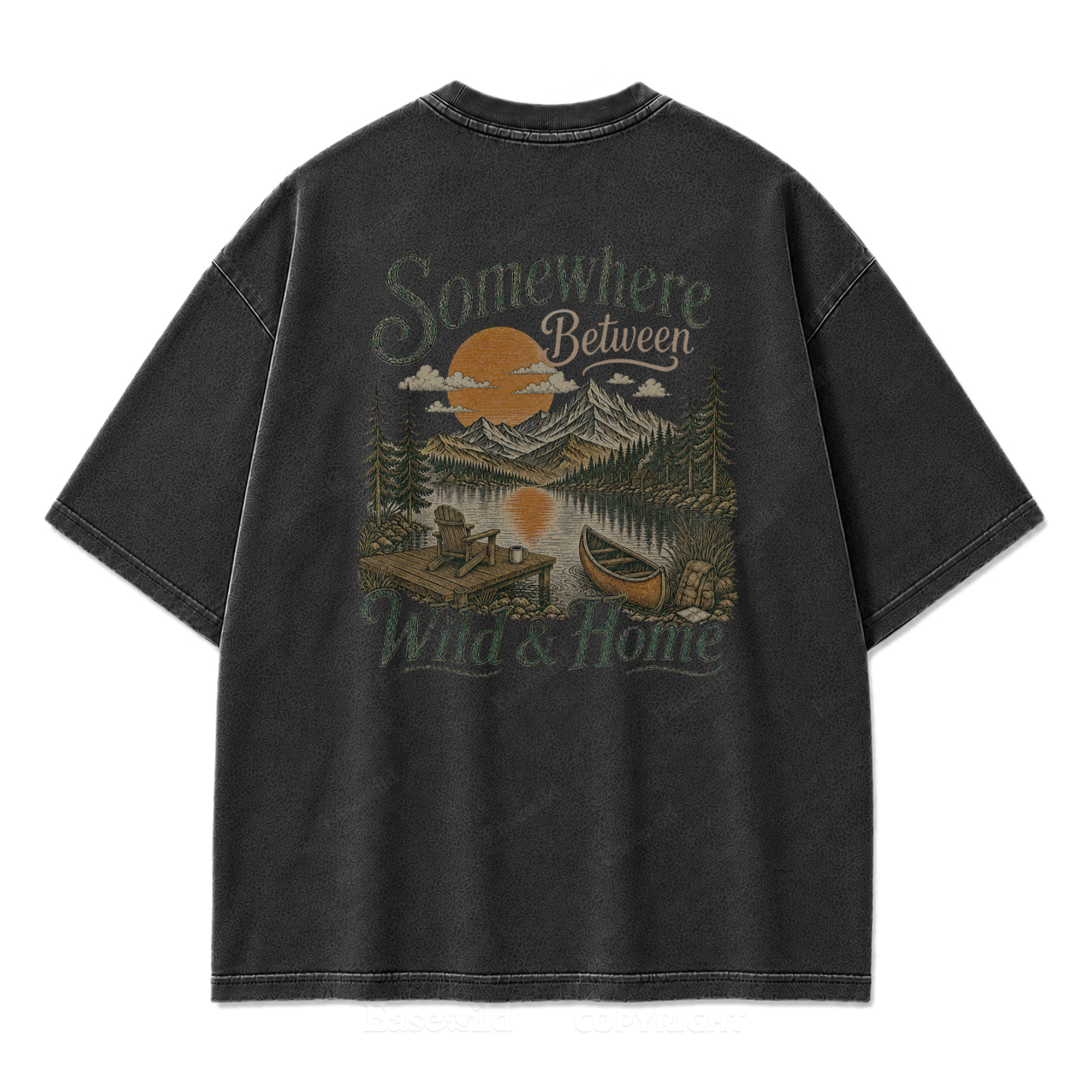 Somewhere Between Wild & Home Washed Print Tee