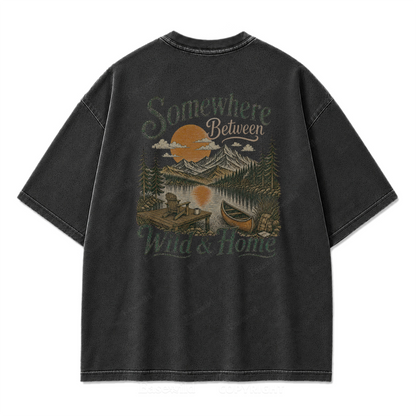 Somewhere Between Wild & Home Washed Print Tee