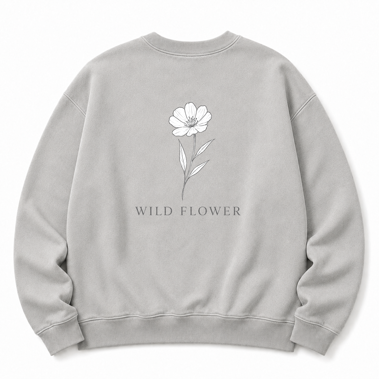 Wildblumen Sweatshirt mit Grafikdruck, gewaschen